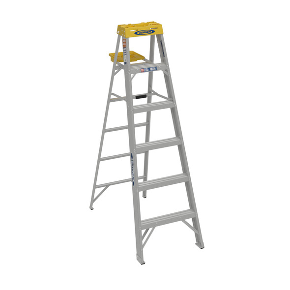 Werner 370 Series Aluminum Stepladders / Type IA / 300 lb Rated