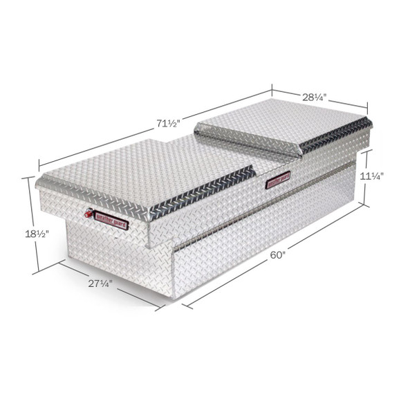 Weather Guard Model 114-X-01 Cross Box, Aluminum, Full Extra Wide, 15.3 cu ft