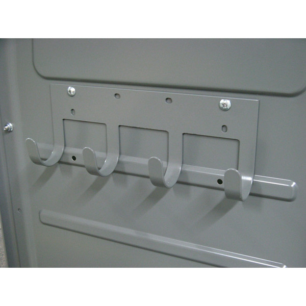 Adrian Steel #TA1 4-Hook Bar, 12w x 4.5h x 2.2d, Gray