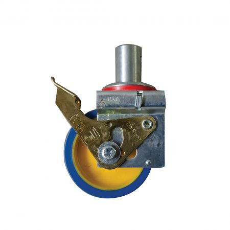 MetalTech AL-C0002 | 8" Swivel Wheel Polyurethane Non-Marking Tread - Double Brake