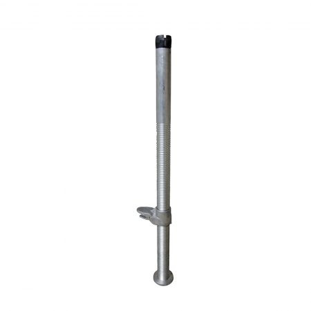 MetalTech AL-J0001 Aluminum scaffold leg, 16" levelling jack with high adjustable leg, silver color.