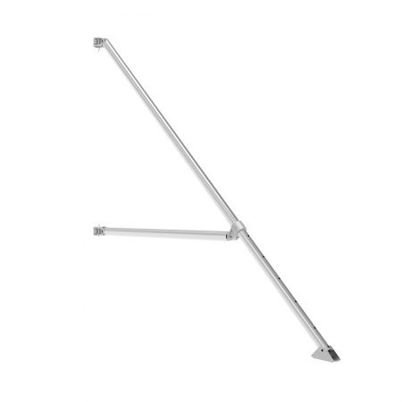 MetalTech AL-O0002 Aluminum Scaffold with 10'6" extra large outriggers, Aluminum Structure, silver color, large size.