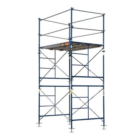 MetalTech M-MFT5710-A 7 ft x 5 ft x 10 ft 2-Story Saferstack Scaffolding with 24 in. leveling jacks
