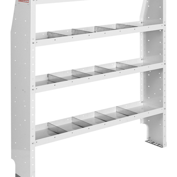 Weather Guard Model 9375-3-03 Adjustable 4 Shelf Unit, for adjustable van storage, silver color.