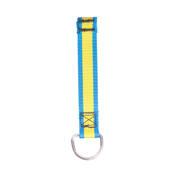 Werner Fall Protection yellow and blue 5lb D-Ring Strap Tool Attachment for Workplace Tools.
