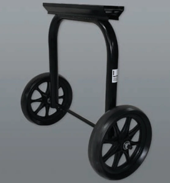 Alum-A-Pole Alum-A-Brake QWheels for Ultima Series Aluminum Brakes, black color, two wheel dolly.