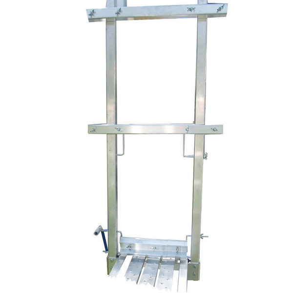 Werner ERT-W Wide End Rail and End Toe Board Assembly, silver, for Platform Accessories.