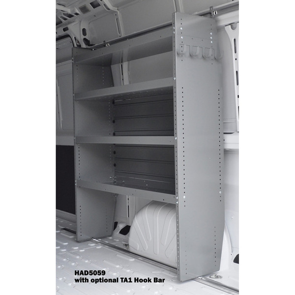 Adrian Steel #HAD5059 Hybrid 4-Shelf Unit, 50w x 59h x 14d, Gray