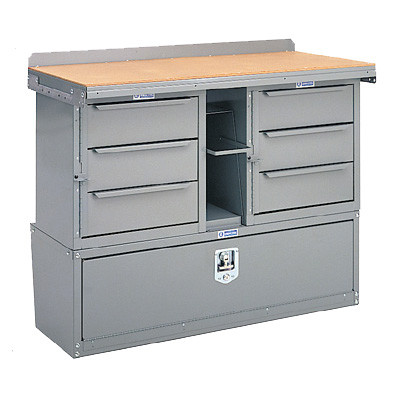 Adrian Steel #MD509 Workbench Module, 42w x 31h x 18d, Gray