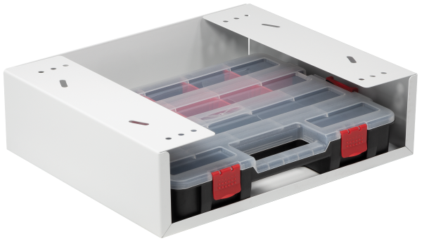 Weather Guard Model 9963-3-01 Under-Shelf/End Panel Bracket with Small Parts Organizer Case