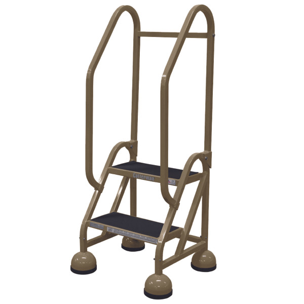 Cotterman ST-201 A2 XX P5 Commercial Ladder, 2-step, 18" platform height, double handrail.