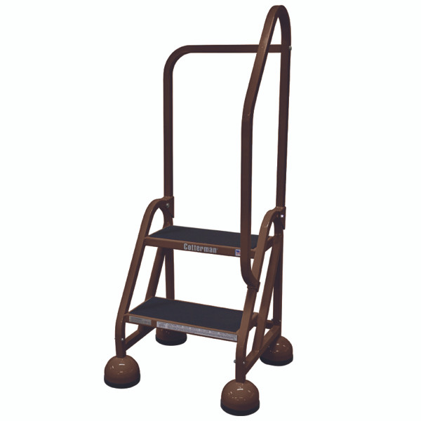 Cotterman ST-223 A2 XX P5 | MasterStep Office Ladder / 2 - Step / 18 In Platform Height / 48 In Overall Height / Double Top Step / Right Handrail
