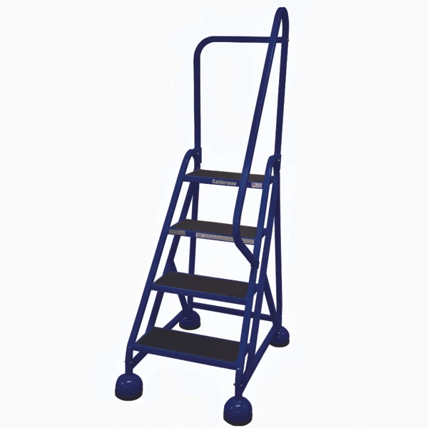 Cotterman ST-423 A2 XX P5 steel office ladder, 4-step, 36" platform height, blue color.