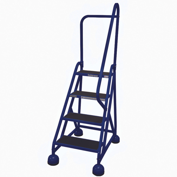 Cotterman ST-403 A2 XX P5 office ladder, 4-step, 36" platform height, blue color, MasterStep.