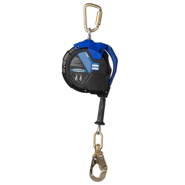 Werner Fall Protection R410030 30 FT Max Patrol Self-Retracting Lifeline with Galvanized Cable, Retractable Safety Line.