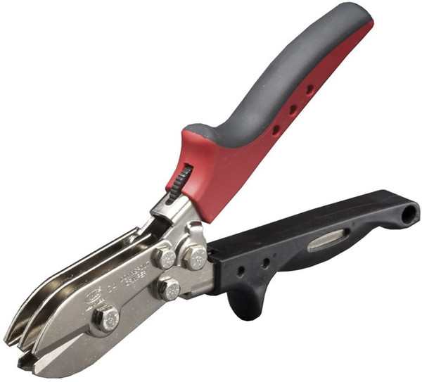 Malco Tool #C4R Crimper, Downspout, 5 Bld, red and black handle, home improvement tool.