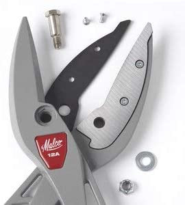 Malco Tool M12ARB Replacement Blades, 12-inch snip blades, silver and black, M12 model.