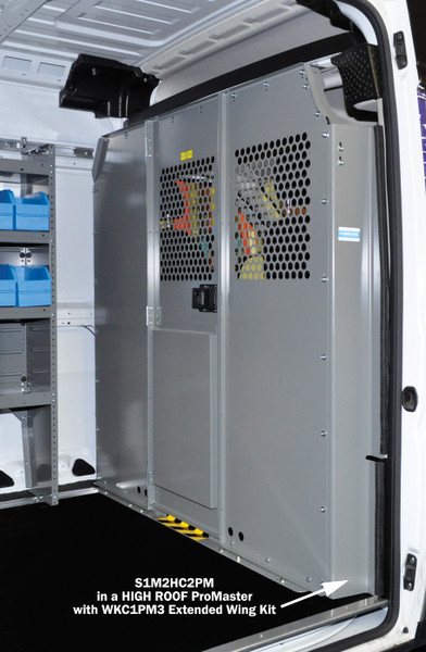 Adrian Steel #WKC1PM3 Steel Partition Mounting Kit, 3" Setback, Gray, ProMaster