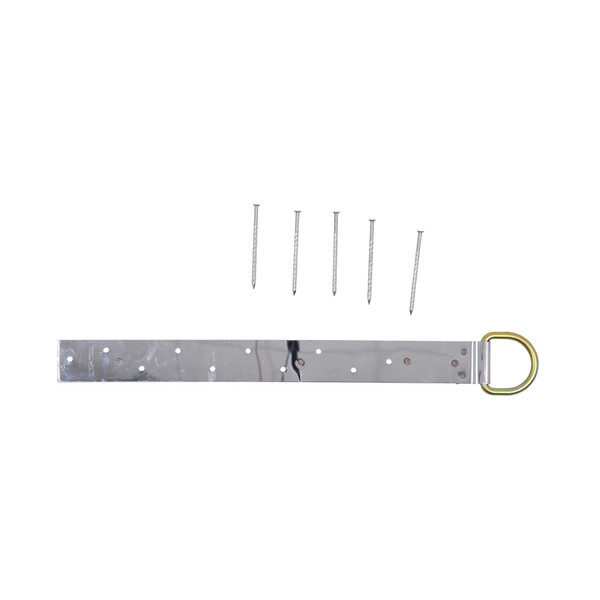Werner Fall Protection A220330 20" Permanent Roof Anchor, Single D-Ring, Roof D-Ring, metal, gold.