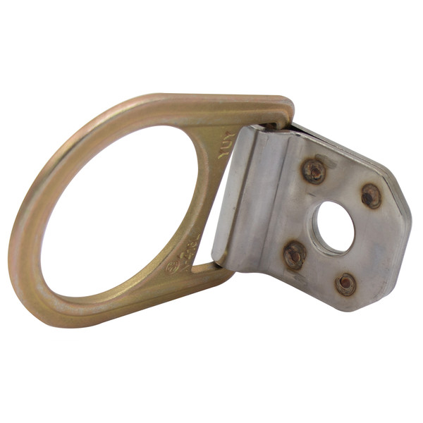 Werner Fall Protection A330000 D-Ring Plate Anchor, silver and gold, anchor plate, by Werner.