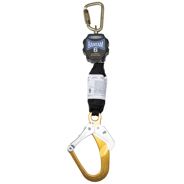 Werner R433006-R Bantam 6 Foot SRL's with A100531 Twinleg Carabiner Adapter