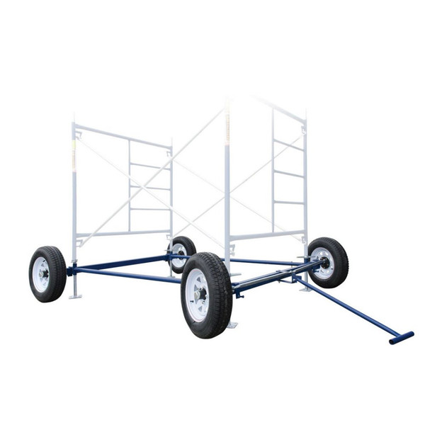 MetalTech M-MW1026 Wagon with 26'' Caster for 10' Scaffold, blue frame, scaffold accessory.