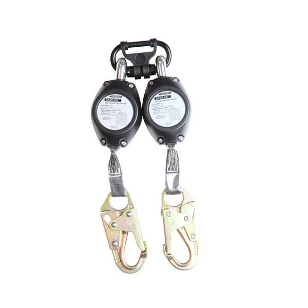 Werner Fall Protection R531007 7 Foot Baseline SRL's with Steel Carabiner, Durable Lifeline, twin leg attachment.