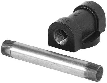 Fill-Rite 1200KTG9075 3/4" Cast Iron Filter Head, filter part, by Fill-Rite, in black and silver.