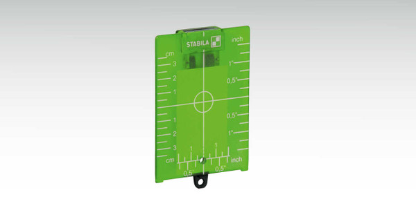 Stabila 7442 green magnetic ceiling target plate, green target plate, Stabila brand product.