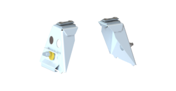 Adrian Steel #GMMBK2W | Chevrolet Express/GMC Savnna Mounting Bracket Kit 2-Pack, White