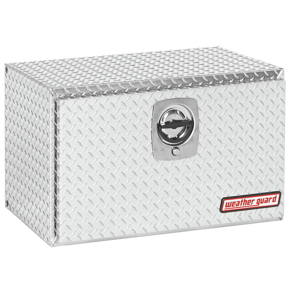 Weather Guard Model 631-X-02 Aluminum Truck Bed Tool Organizer, 5.4 cu ft, compact storage box.