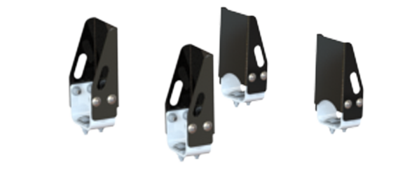 Adrian Steel #6UPK4B | 4" Upright Kit, 4-Pack, Black