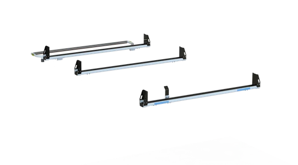Adrian 3-Bar Utility Rack with 6" Uprights and Rear Roller, cargo management solution, Sprinter roof rack.