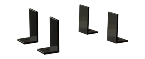 Adrian Steel #4UPK4B | 4" Upright Kit, 4-Pack, Black