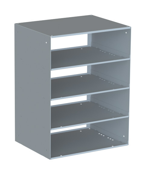 Adrian Steel #59560 4-Case Holder, 18w x 24h x 14d, Gray