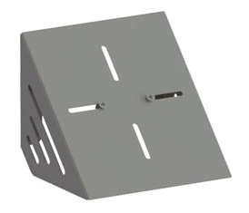 Gray Steel Adrian #66241 Charger Mount Workspace Charger Organizer by Adrian, angled design with ventilation holes.