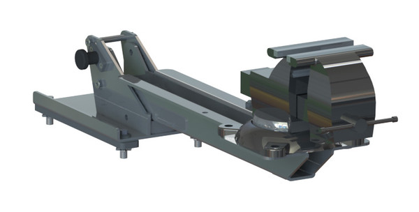 Adrian #VMA24F-WV compact vise assembly with vise, gray metal folding vise mount.