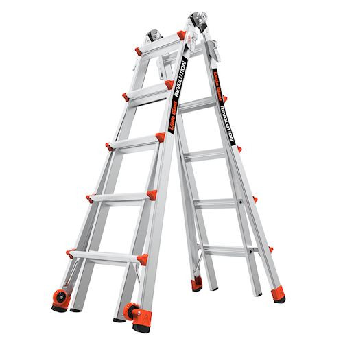 Little Giant Model 13122-001 REVOLUTION 2.0, Model 22 - ANSI Type IA - 300 lb Rated, Aluminum Articulated Extendable Ladder with TIP & GLIDE Wheels