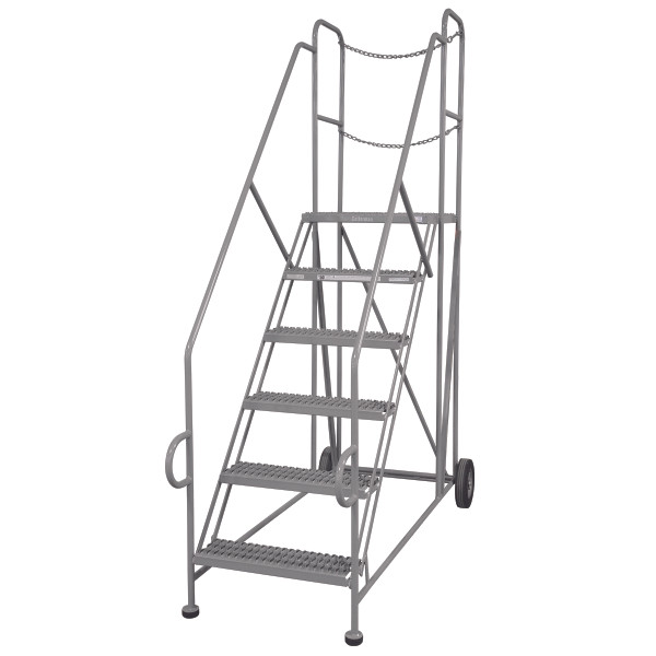 Cotterman 7-step trailer access ladder, promoting Trailer Safety, from Cotterman brand, in silver color.