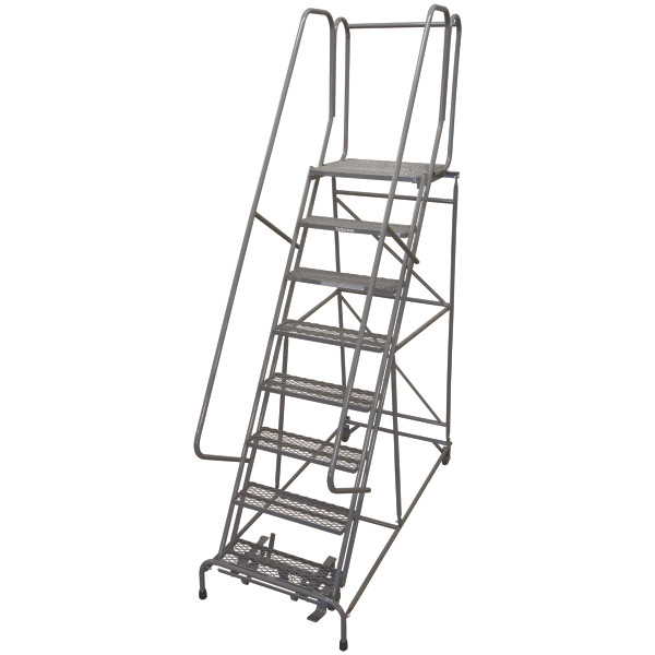 Cotterman Series 1000 commercial ladder, 24" tread width, A3 tread, 59 degree climb angle.