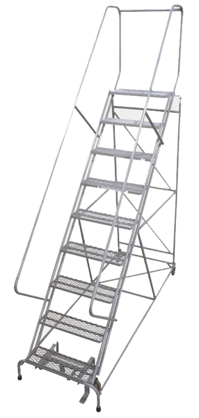 Cotterman Series 1200 Rolling Ladder, Mobile Staircase, 30" tread, A3, 50 degree angle, Cotterman brand.