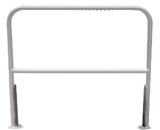 Cotterman AR4 Bolt-On Aluminum Railing, 4 ft bolt-on railing, Cotterman brand, silver color, 4 foot size.