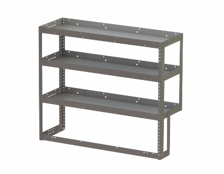 Adrian KD143642B Static Pickup Truck Shelving / 3-Shelf Unit 42"W x 14"D x 36"H