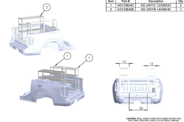 Adrian BASE-4TRK Base Package | 4.5' Bed| Ford Maverick