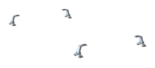 Adrian CRMBK4W Mounting Foot Kit, 4-Pack