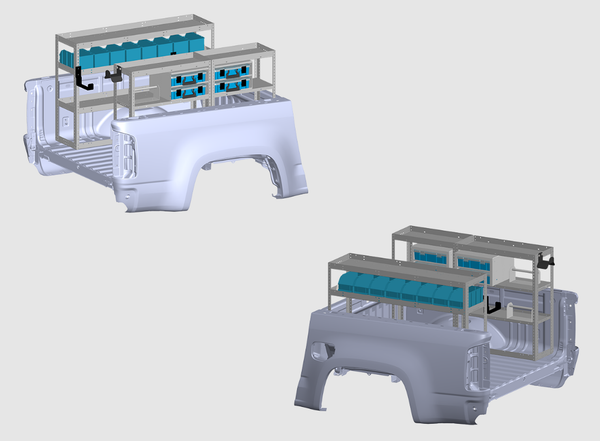 Adrian ELE-5TRK Truck Package with electrical package, 5 Foot Bed, in gray color.