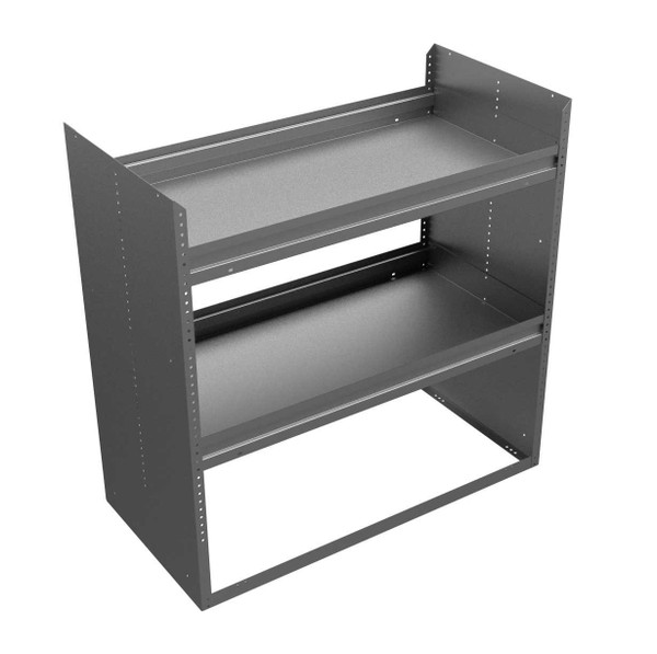 Adrian JD48FP 2-Shelf Unit, a stylish organizer, 24X48X48 inches, by Adrian, in gray color.