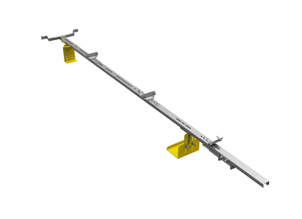 Adrian LK8FT148 Ladder Keeper 148 Transit, transporting ladders, silver and yellow ladder transporting equipment.