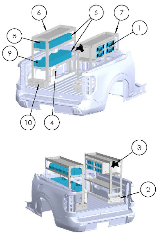 Adrian SEC-4TRK Security Package 4.5' Bed / Ford Maverick