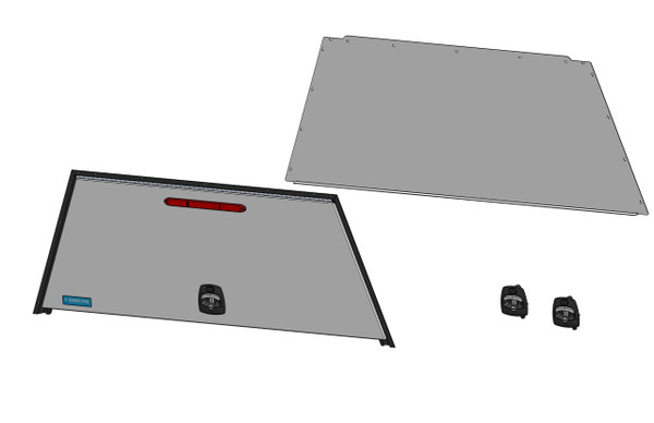 Adrian TCK80HM26W Truck Cap Closure Kit w/ Hatch Door & Mechanical Locks, 26" Top